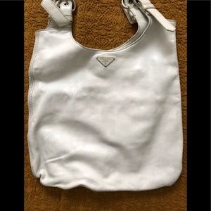Vintage Prada shoulder bag white